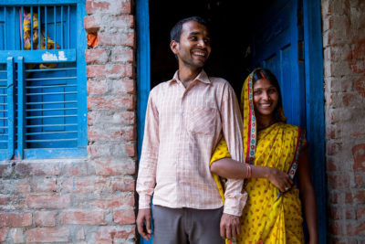 Ramhayan (left) and his wife Sunita (right) have been able to choose the number and spacing of their children, thanks to the information and contraceptives provided to them by one of the ASHAs (accredited social health activists) who works in their community of Azamgarh, Uttar Pradesh, India. Ramhayan (left) and his wife Sunita (right) have been able to choose the number and spacing of their children, thanks to the information and contraceptives provided to them by one of the ASHAs (accredited social health activists) who works in their community of Azamgarh, Uttar Pradesh, India.