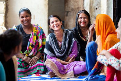Shabnam Sheikh (left) is an ASHA (accredited social health activist). Every week, she brings together girls in this predominantly Muslim community in Lucknow, India to discuss matters related to menstrual hygiene, self esteem, gender equality and other aspects of their sexual and reproductive health. She sits with 18 year-old Roshni Bano (center) and her mother, Zayida. Shabnam Sheikh (left) is an ASHA (accredited social health activist). Every week, she brings together girls in this predominantly Muslim community in Lucknow, India to discuss matters related to menstrual hygiene, self esteem, gender equality and other aspects of their sexual and reproductive health. She sits with 18 year-old Roshni Bano (center) and her mother, Zayida.