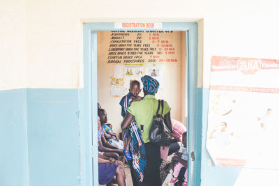 A mother registers for services at the Rabuor Health Center. The facility is the only one of its kind in the area and provides family planning, maternal health, HIV testing and cancer screening services. The staff of 40 see about 4,000 patients monthly. —Kisumu, Kenya A mother registers for services at the Rabuor Health Center. The facility is the only one of its kind in the area and provides family planning, maternal health, HIV testing and cancer screening services. The staff of 40 see about 4,000 patients monthly. —Kisumu, Kenya