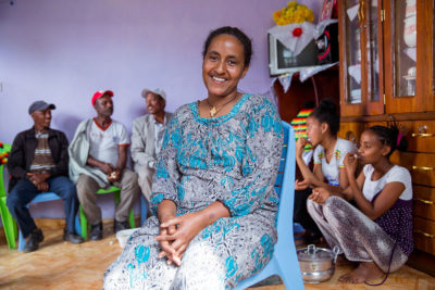 Zebider Eshete (center) 36, at home with family and friends in Minjar, Ethiopia. Zebider Eshete (center) 36, at home with family and friends in Minjar, Ethiopia.